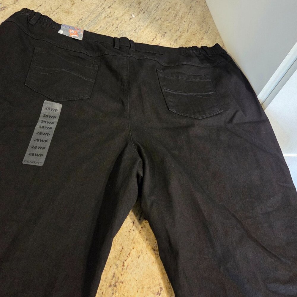 NEW! Catherines Sz 28WP jeans Right Fit Moderately Curvy Straight Side Elastic - Picture 13 of 14